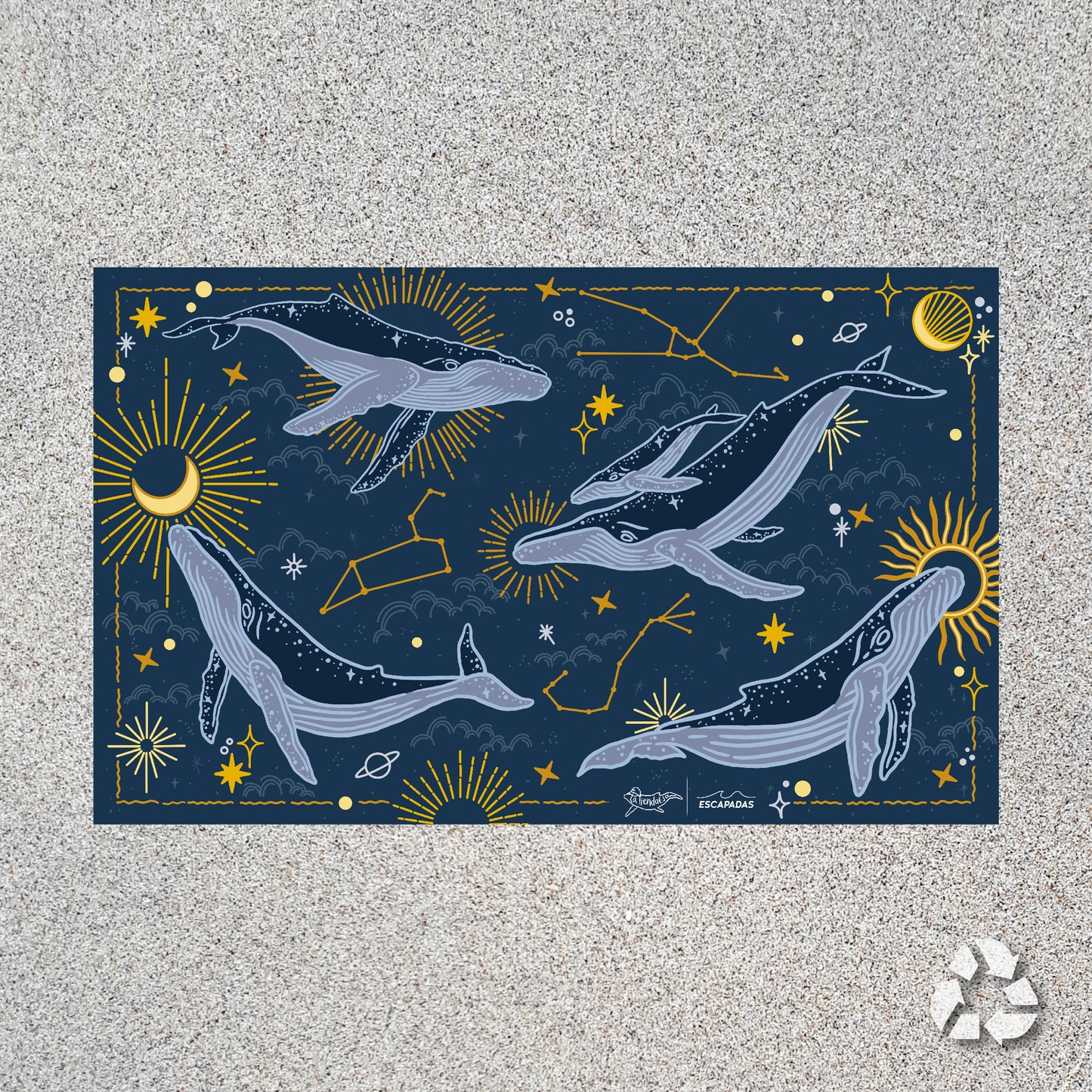 Whales Microfiber Towel